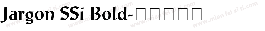 Jargon SSi Bold字体转换